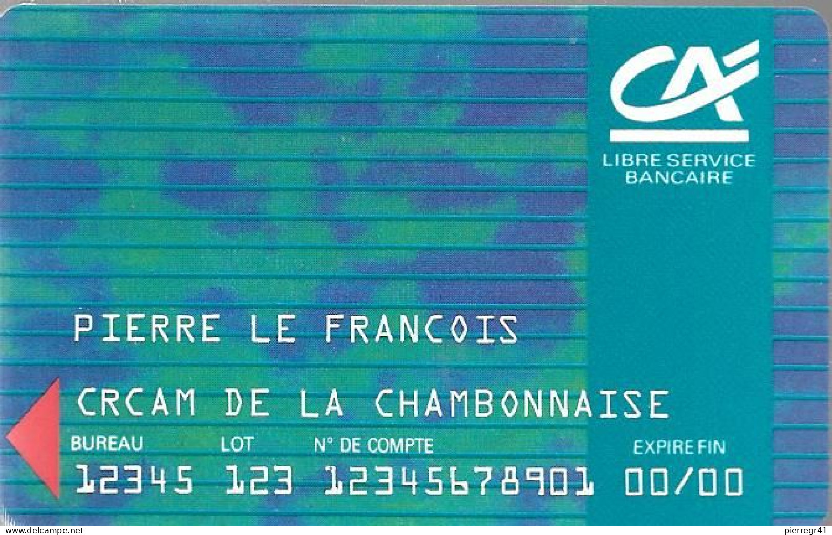 -CARTE-MAGNETIQUE-CREDIT AGRICOLE-Libre Service Bancaire-FACTICE-V°SANS BANDE MAGNETIQUE- Oberthur 03/91-TBE-RARE - Tarjeta Bancaria Desechable