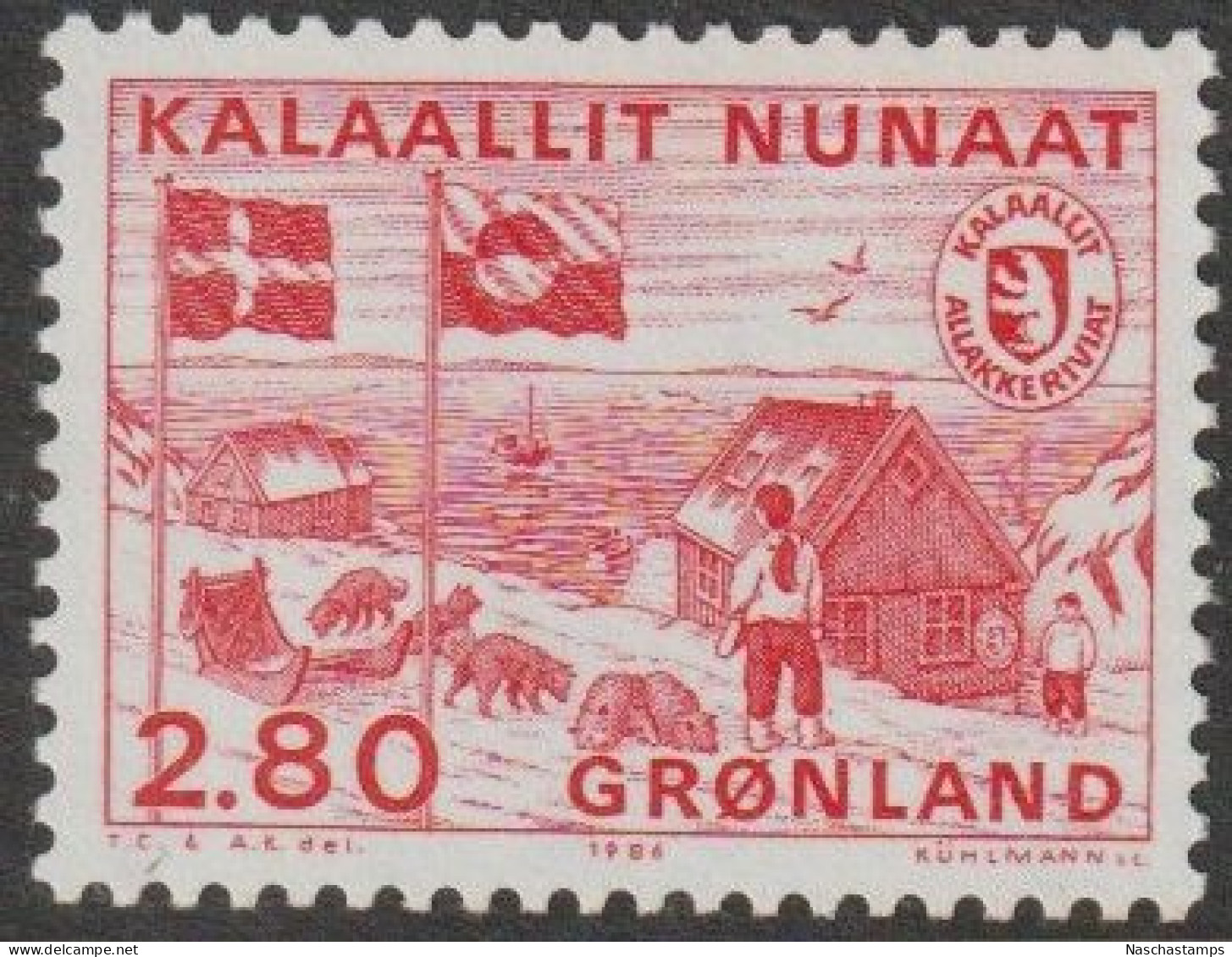 Greenland 1986 2.80k Homerule Take Over Of The Postal Service MNH - Ungebraucht