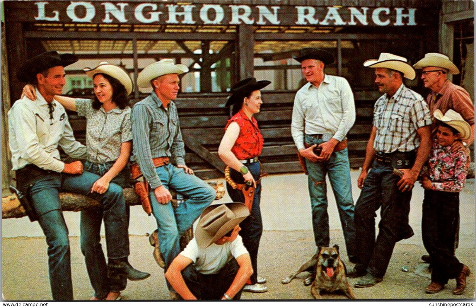 New Mexico Albuquerque 40 Miles East The Longhorn Ranch Some Of The Hands In A Bull Session - Albuquerque