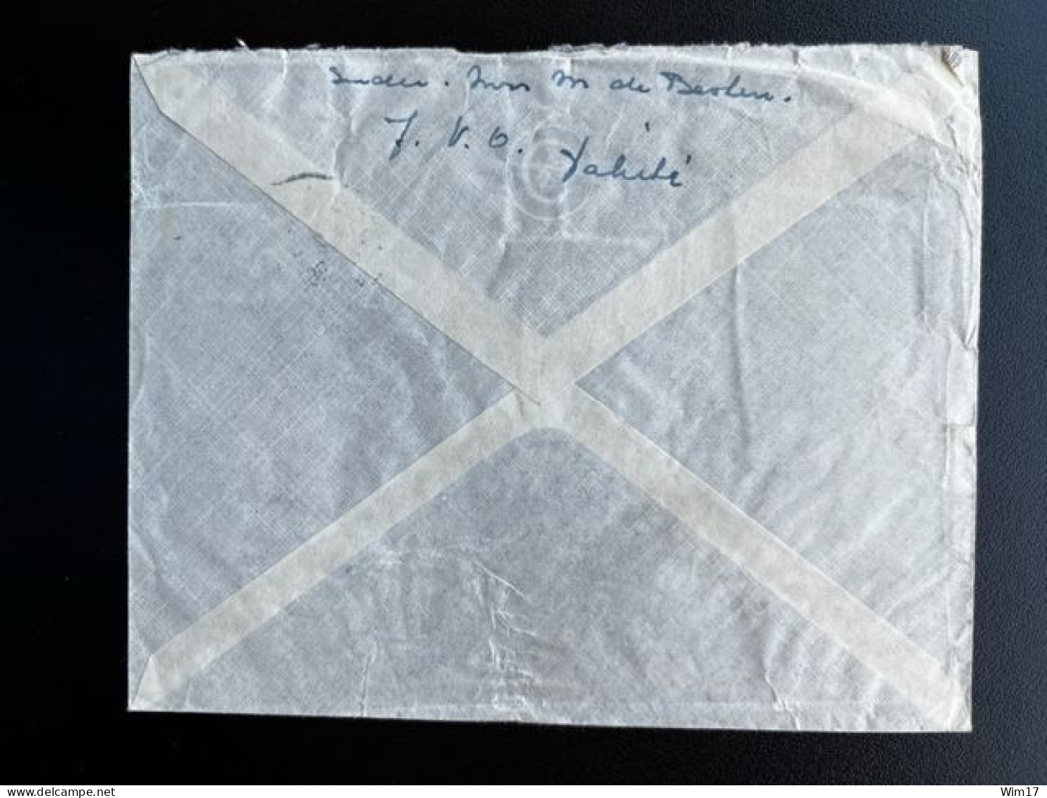 FRENCH POLYNESIA 1960 AIR MAIL LETTER PAPEETE TO HAMILTON 22-08-1960 POLYNESIE LETTRE - Cartas & Documentos