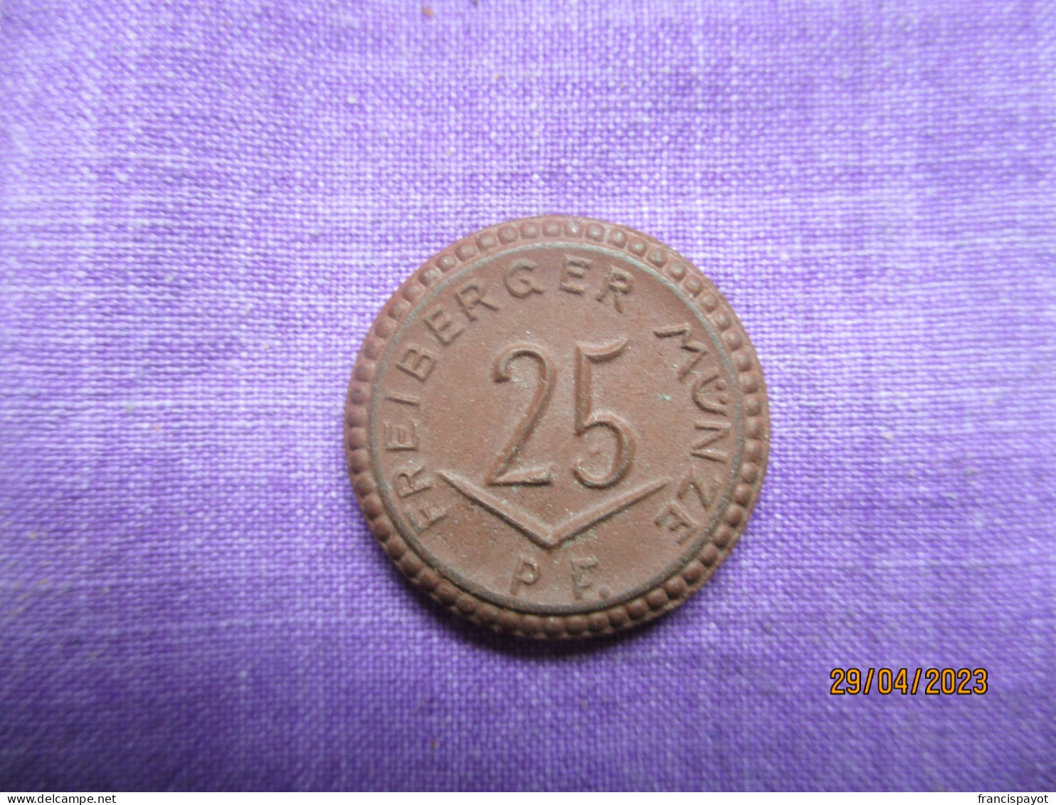 Germany: 25 Pfennig Notgeld Freiberger Sachsen 1921 - Monetari/ Di Necessità