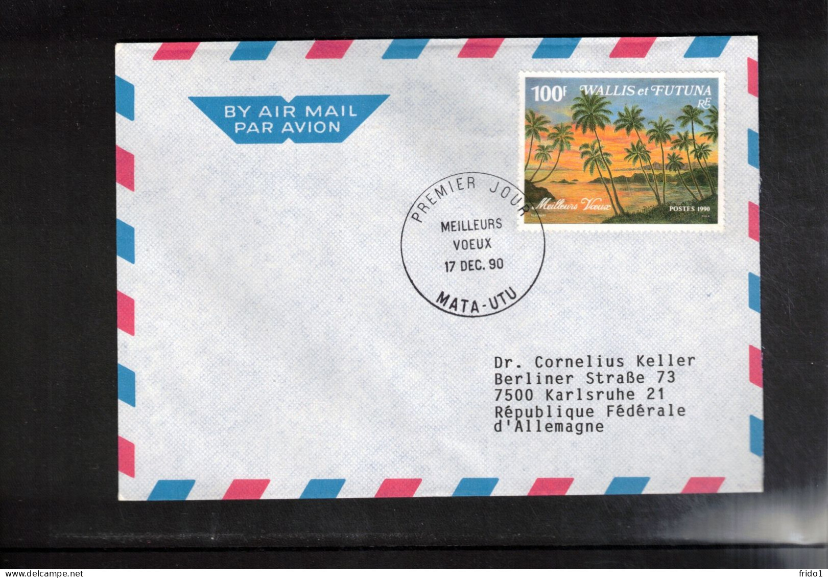 Wallis Et Futuna 1990 Interesting Airmail Letter FDC - Brieven En Documenten