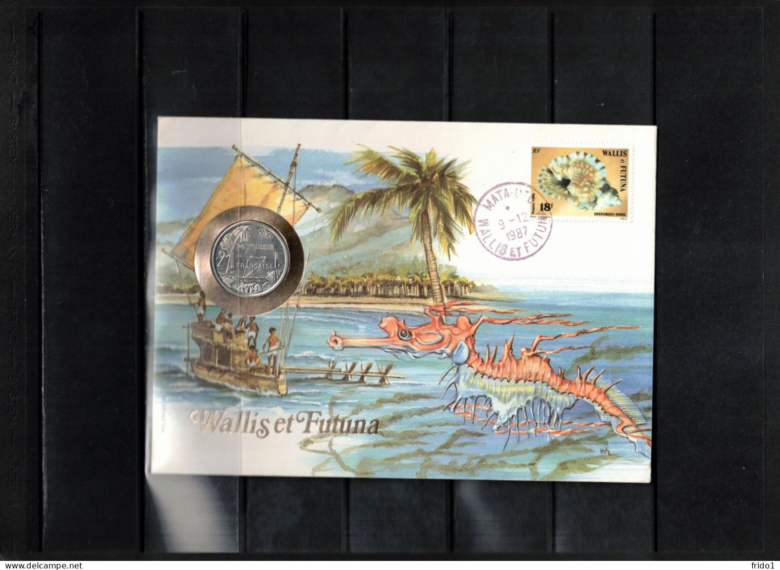 Wallis Et Futuna 1987 Interesting Numismatic Coin Letter - Covers & Documents