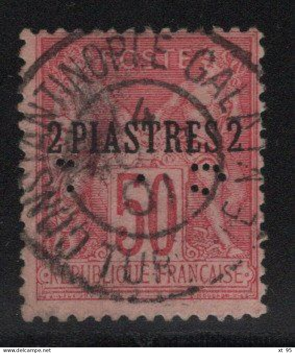 Levant - N°5 - Perfore CL - Oblitere Constantinople Galata - Used Stamps