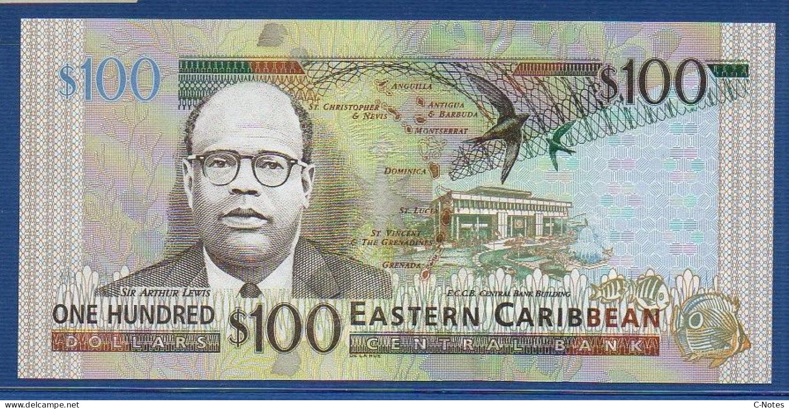 EAST CARIBBEAN STATES - Grenada - P.46G – 100 Dollars ND (2003) UNC, S/n E135557G - East Carribeans