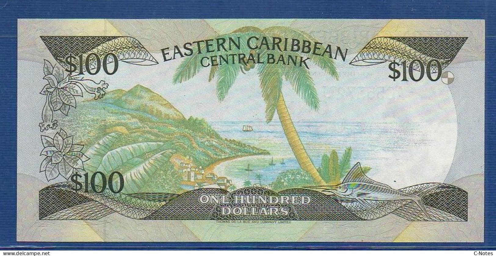 EAST CARIBBEAN STATES - Anguilla - P.25U – 100 Dollars ND (1988-1993) UNC, S/n A055572U - East Carribeans