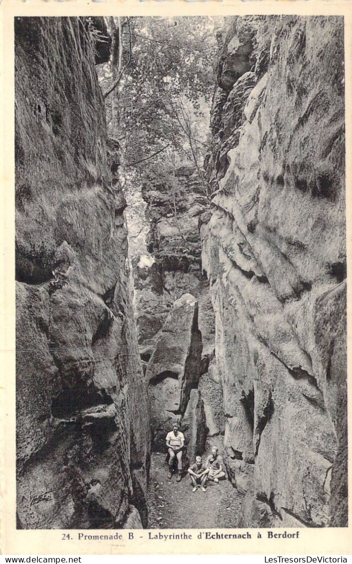 LUXEMBOURG - Promenade B - Labyrinthe D'Echternach à Berdorf - Carte Postale Ancienne - Berdorf