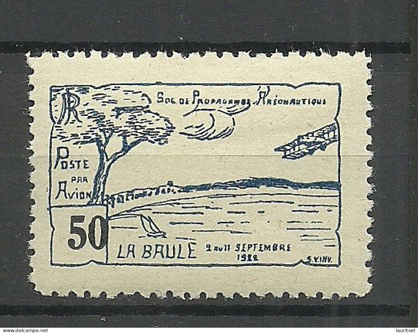 FRANCE 1922 La Baule Aviation Soc. De Propaganda Aeronautique Air Plane Flugzeug * - Aviación