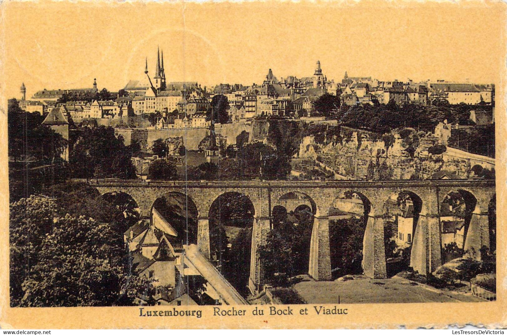LUXEMBOURG - Rocher Du Bock Et Viaduc - Carte Postale Ancienne - Lussemburgo - Città