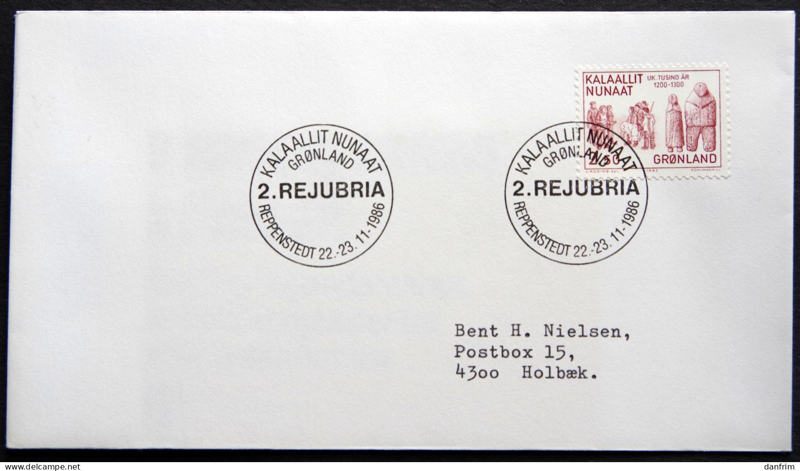 Greenland 1986 SPECIAL POSTMARKS.   2.REJUBRIA  22-23-11 1986( Lot 877) - Brieven En Documenten