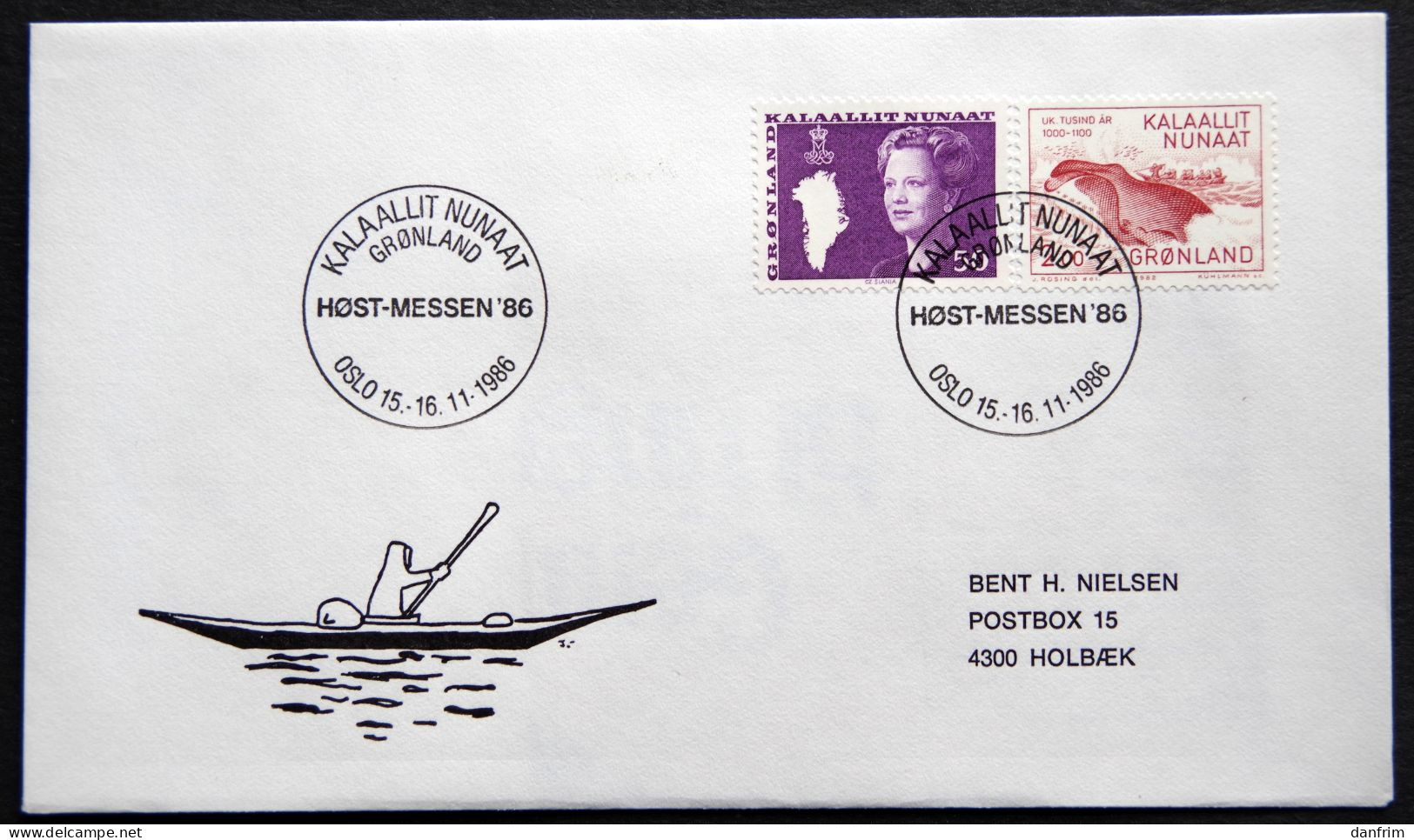 Greenland 1986 SPECIAL POSTMARKS.   HØST-MESSEN 86.  OSLO 15-16-11 1986( Lot 886) - Covers & Documents