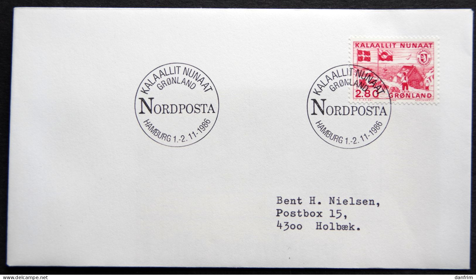 Greenland 1986 SPECIAL POSTMARKS. NORDPOSTA HAMBURG  1-2-11 1986( Lot 886) - Covers & Documents