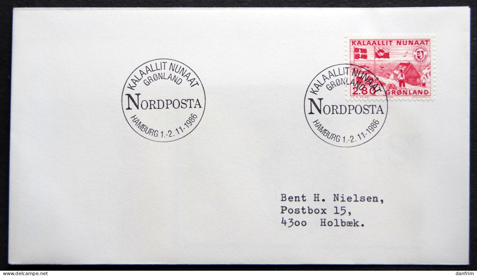 Greenland 1986 SPECIAL POSTMARKS. NORDPOSTA HAMBURG  1-2-11 1986( Lot 887) - Lettres & Documents