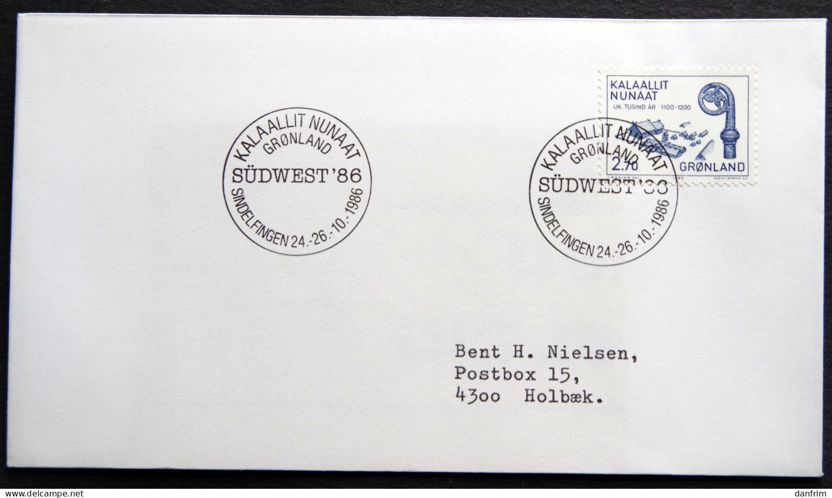 Greenland 1986 SPECIAL POSTMARKS. SUDWEST' 86  SINDELFINGEN 24-26-10 1986 ( Lot 891) - Lettres & Documents