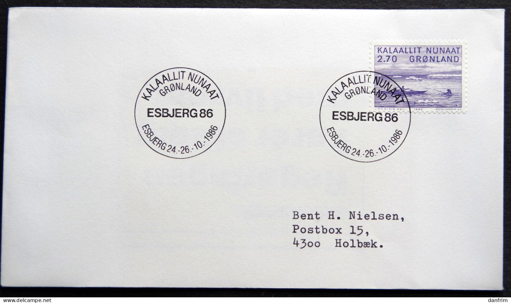 Greenland 1986 SPECIAL POSTMARKS. ESBJERG 86  ESBJERG 24-26-10 1986 ( Lot 886) - Brieven En Documenten