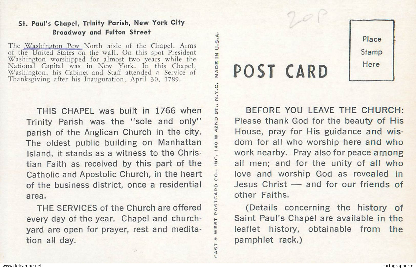 USA New York City St Paul's Chapel Trinity Parish Multi View - Churches