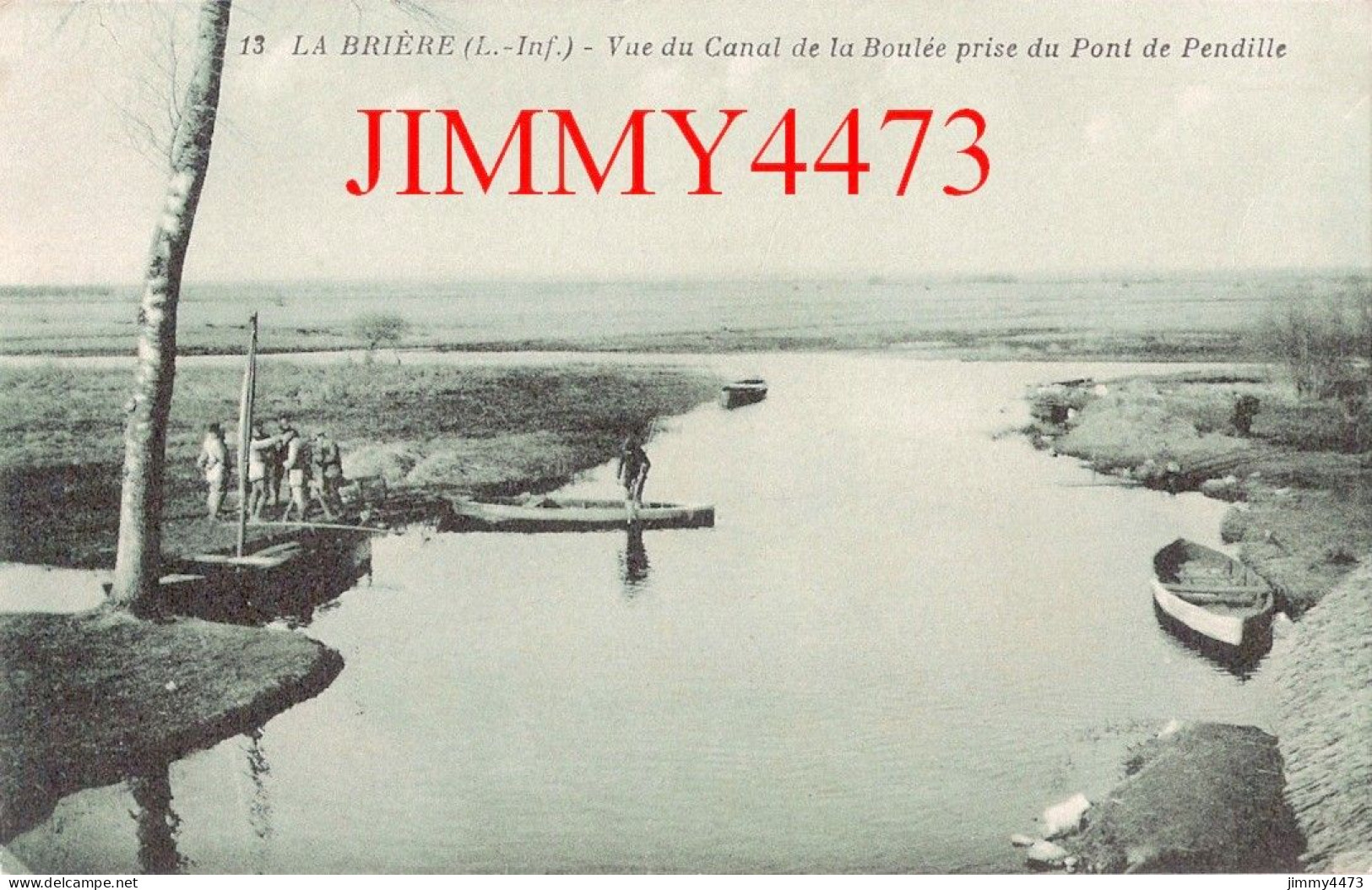 CPA - LA BRIERE ( Saint-Joachim L.-Inf.) Vue Du Canal De La Boulée Prise Du Pont De Pendille - N°13  Edit J. Nozais - Saint-Joachim