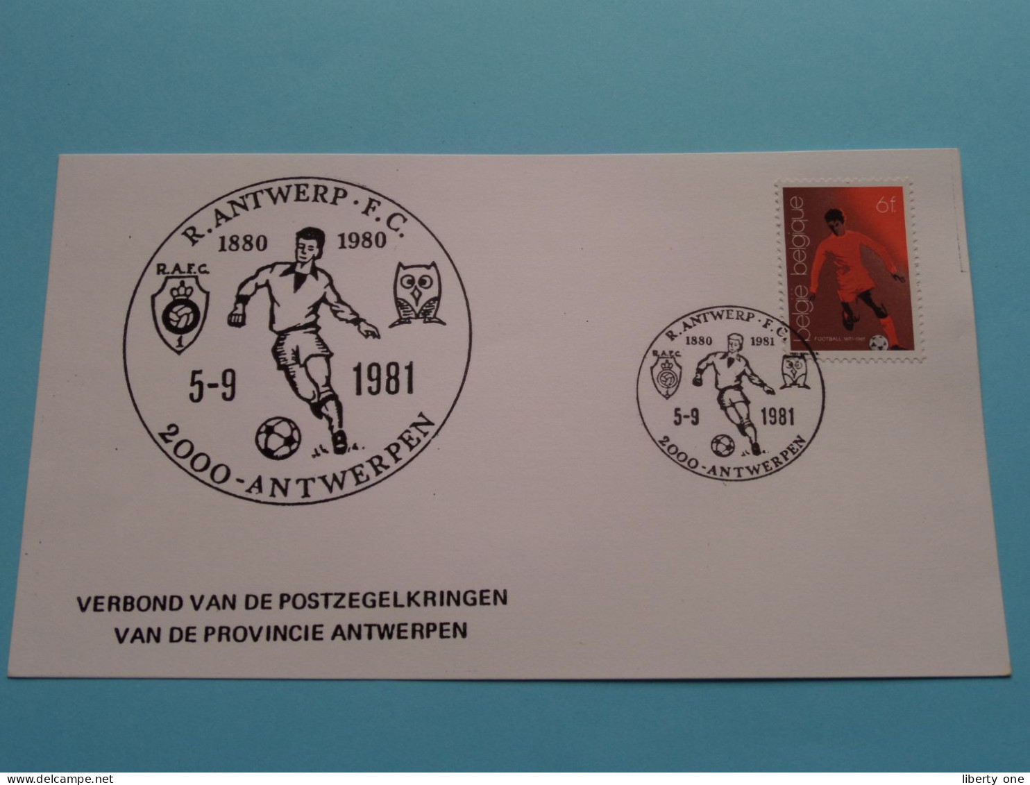 R. ANTWERP F.C. > Stamp ANTWERPEN 5-9-1981 ( Zie/voir SCAN ) Kaart Met BLANCO Rug ! - Otros & Sin Clasificación