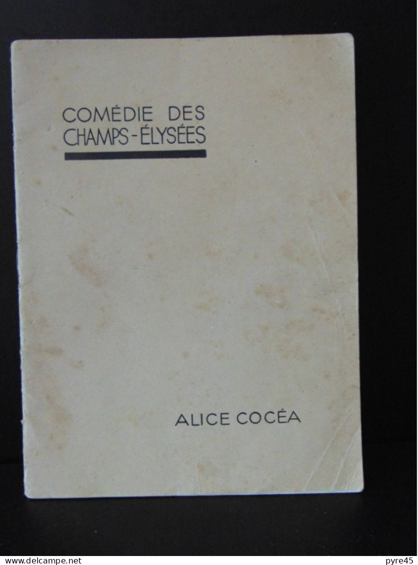 Programme " Comédie Des Champs-Elysées " Rêves Sana Provision, Saison 1936-1937 - Programmes