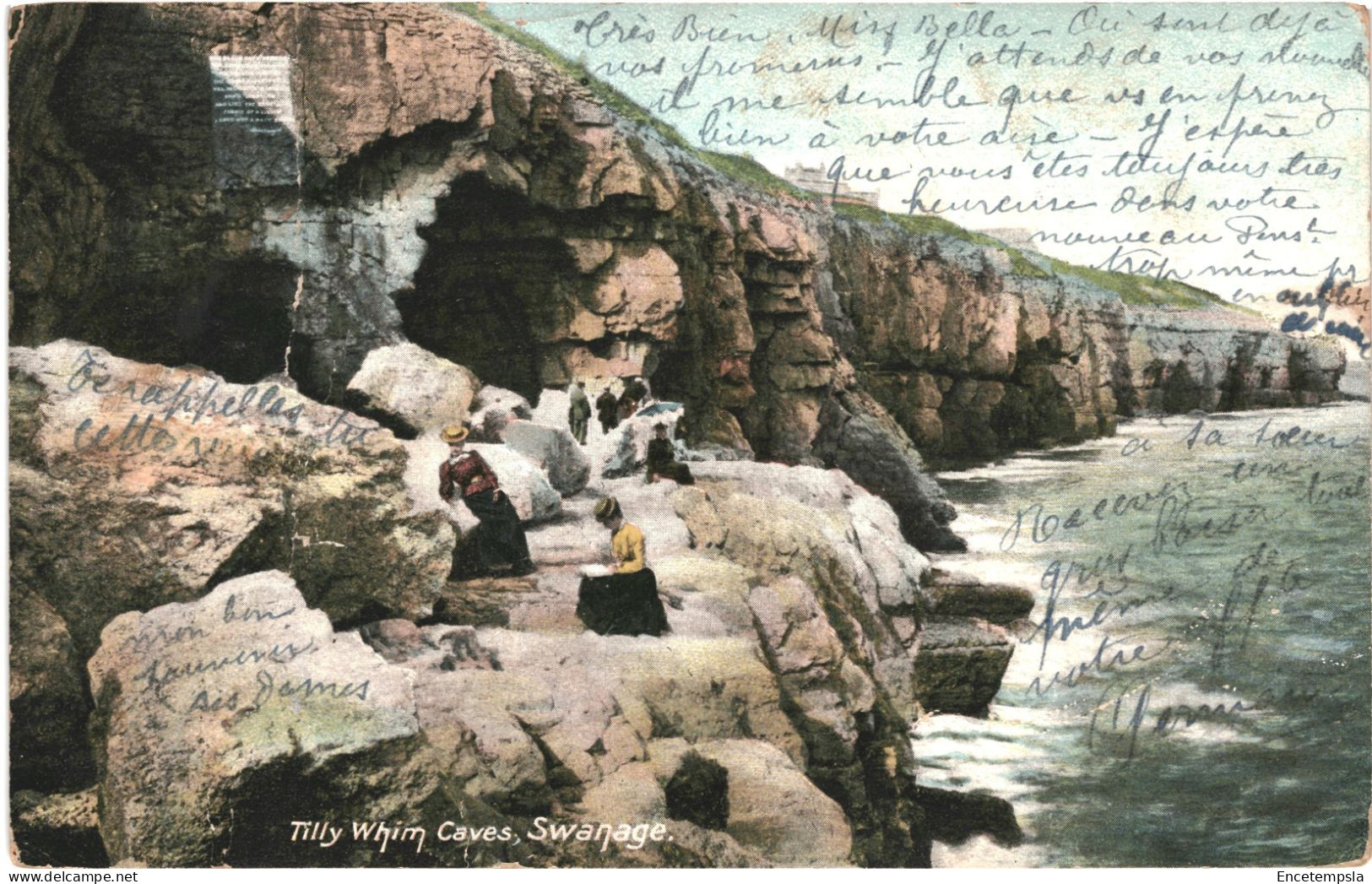 CPA Carte Postale  Royaume Uni Swanage  Tilly Whim Caves 1905 VM66995 - Swanage