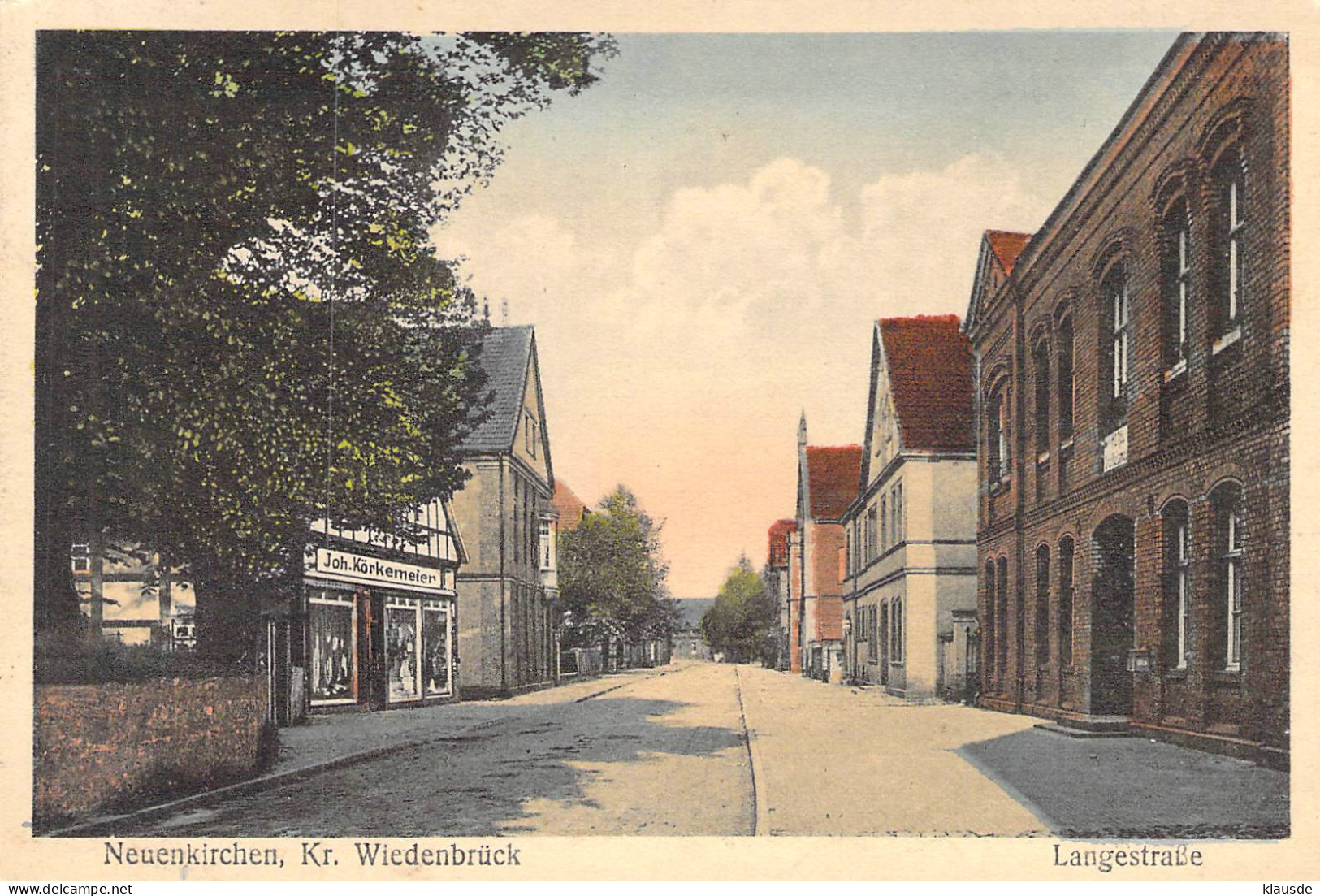Neuenkirchen (Kr.Wiedenbrück) Langestrasse Gel.1930 - Rheda-Wiedenbrück