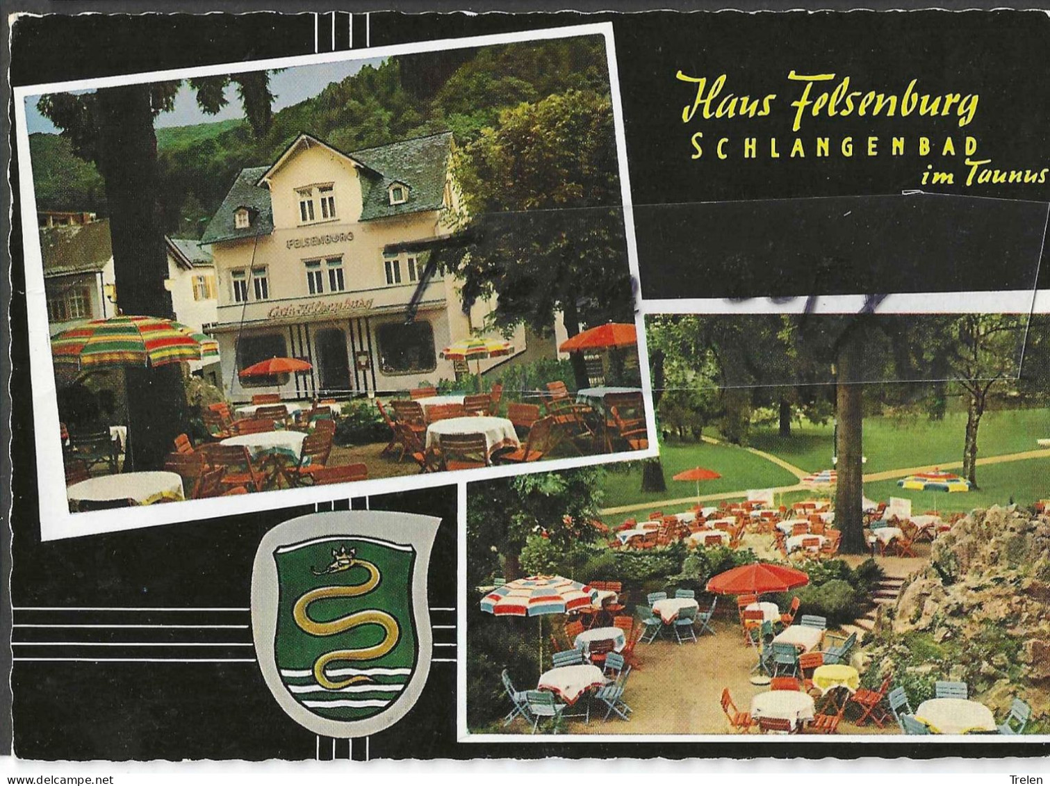 Allemagne, Schlangenbad, Haus Felsenburg, 1965,  Gelaufen,  Circulée - Schlangenbad