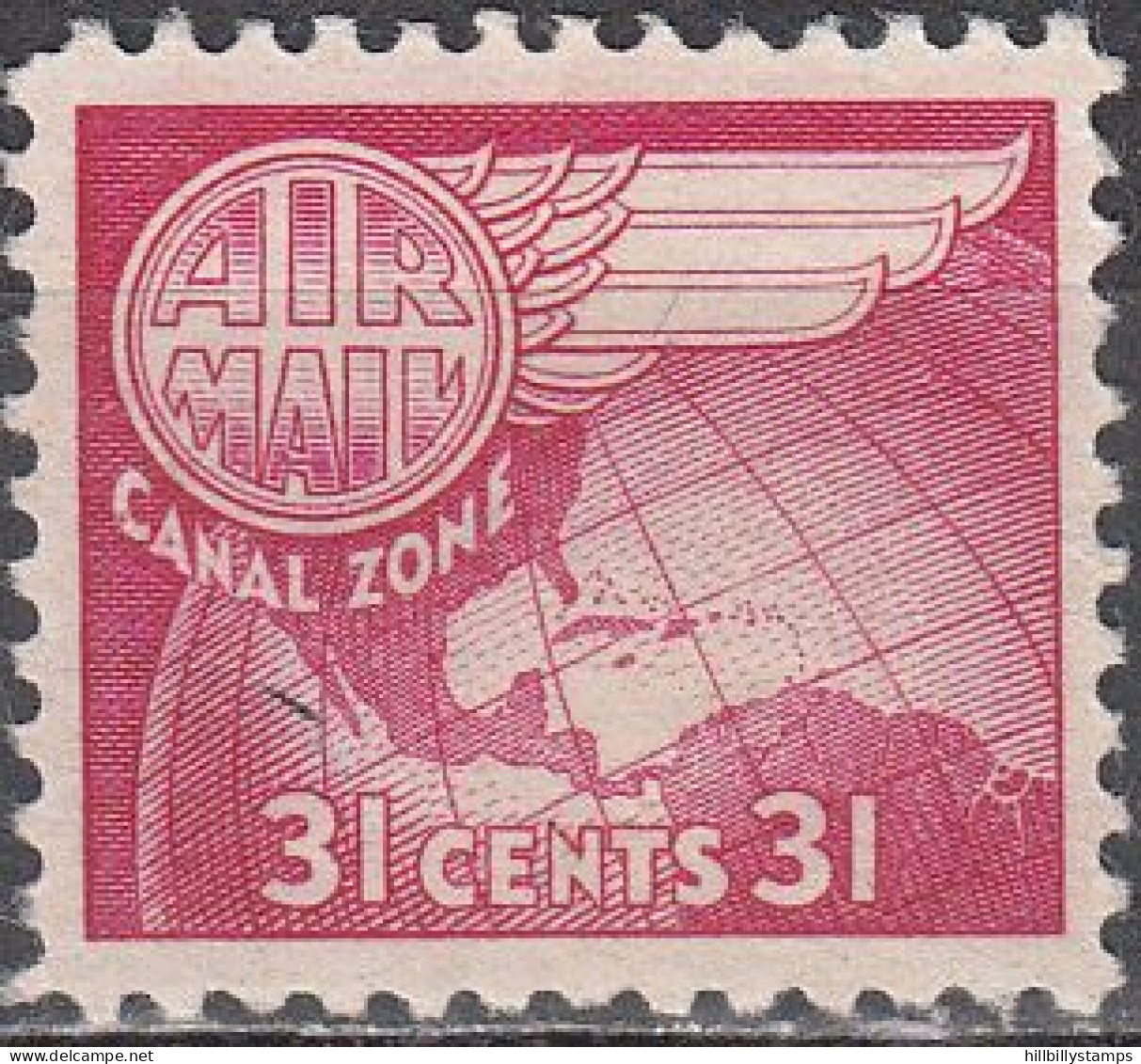 CANAL ZONE   SCOTT NO C25  USED  YEAR  1951 - Zona Del Canal