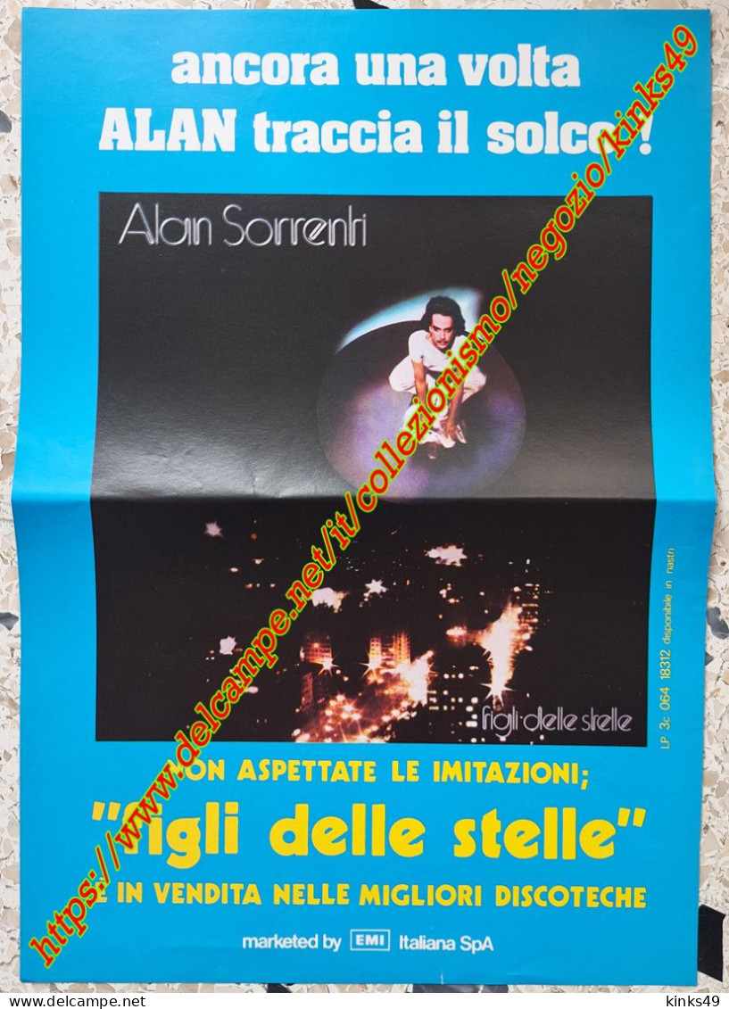 B230> < ALAN SORRENTI > Pagina Pubblicità Per Il 33 Giri < Figli Delle Stelle > 1977 - Objets Dérivés