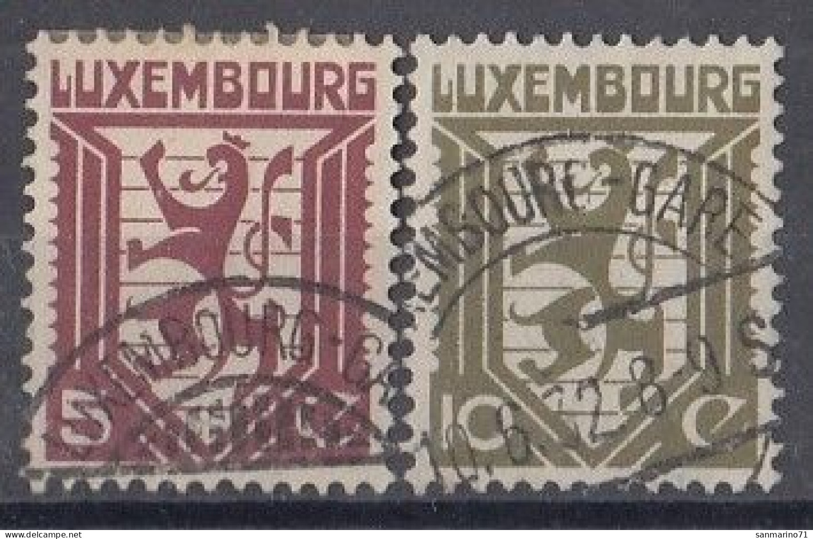 LUXEMBOURG 232-233,used,falc Hinged - Oblitérés