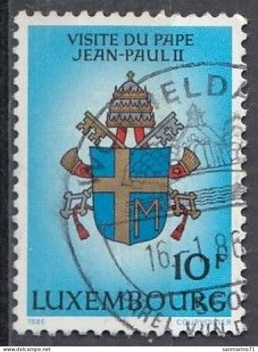 LUXEMBOURG 1124,used,falc Hinged - Usati