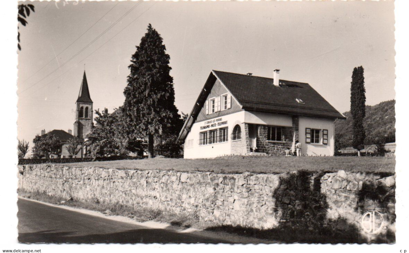 Saint  Cergues Les Voirons - La Poste Et L'Eglise  - CPSM°J - Saint-Cergues