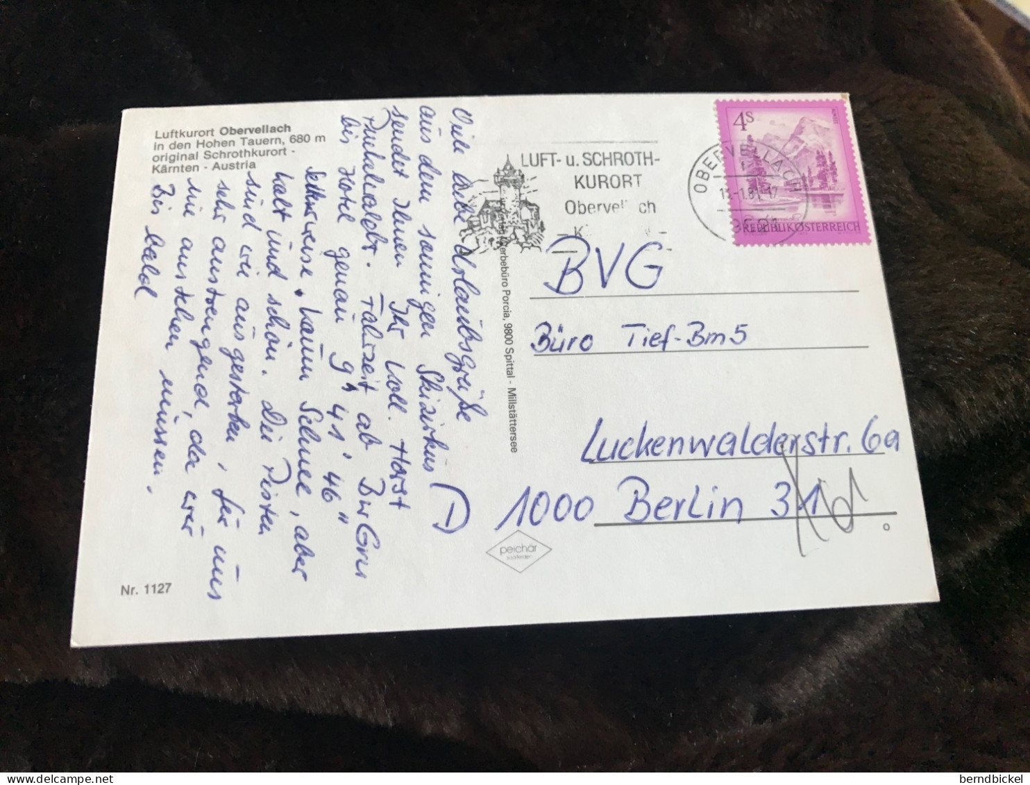 Ansichtskarte Österreich Obervellach 1981 Gelaufen Mit Briefmarke - Obervellach