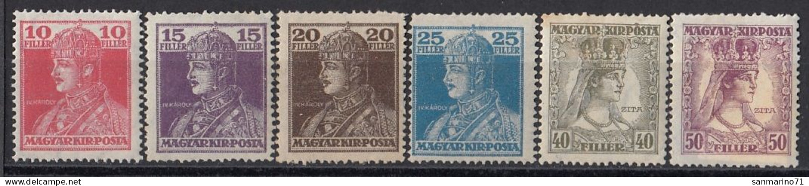 HUNGARY 213-218,unused,falc Hinged - Ungebraucht