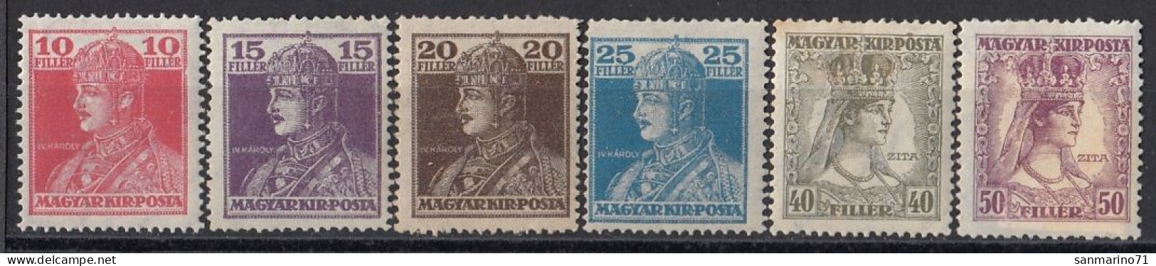 HUNGARY 213-218,unused,falc Hinged - Neufs