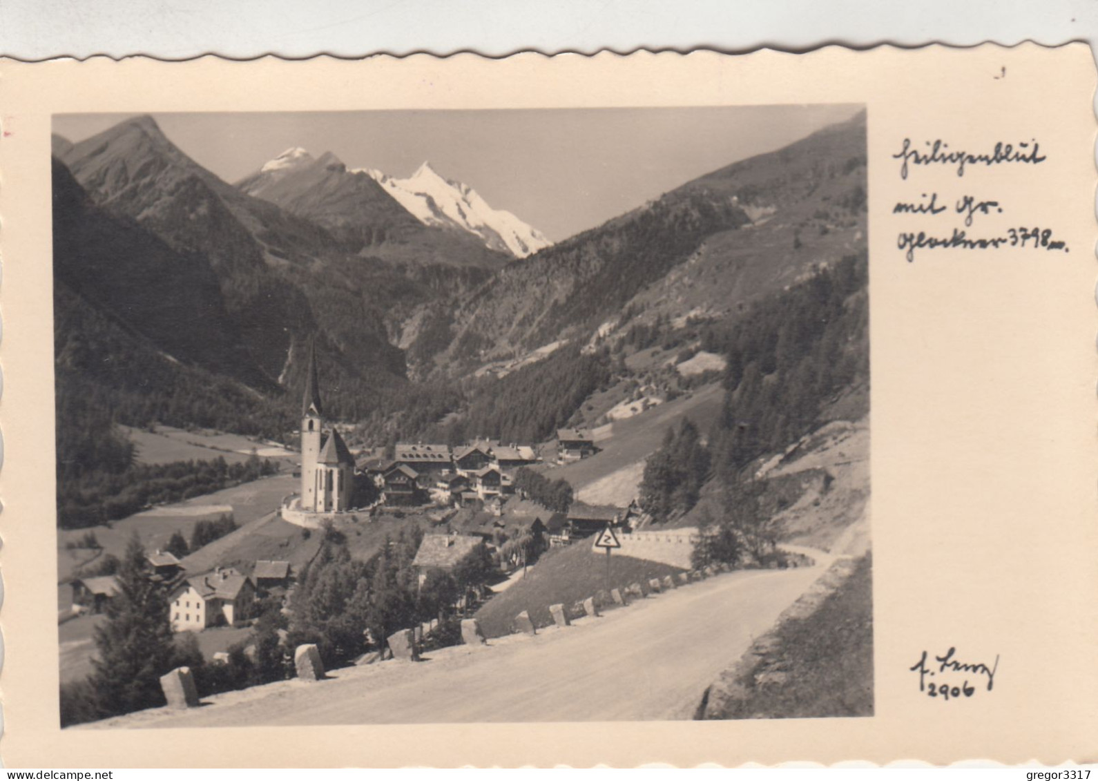 C7839) HEILIGENBLUT M. Großglockner - Gr. Glockner - Straße Verkehrschild Häuser Kirche 1936 - Heiligenblut