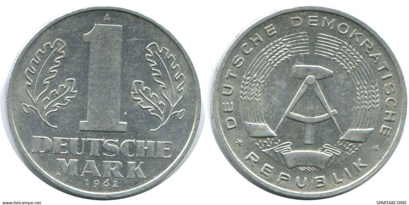 1 DM 1962 A DDR EAST GERMANY Coin #AE143.U - 1 Mark