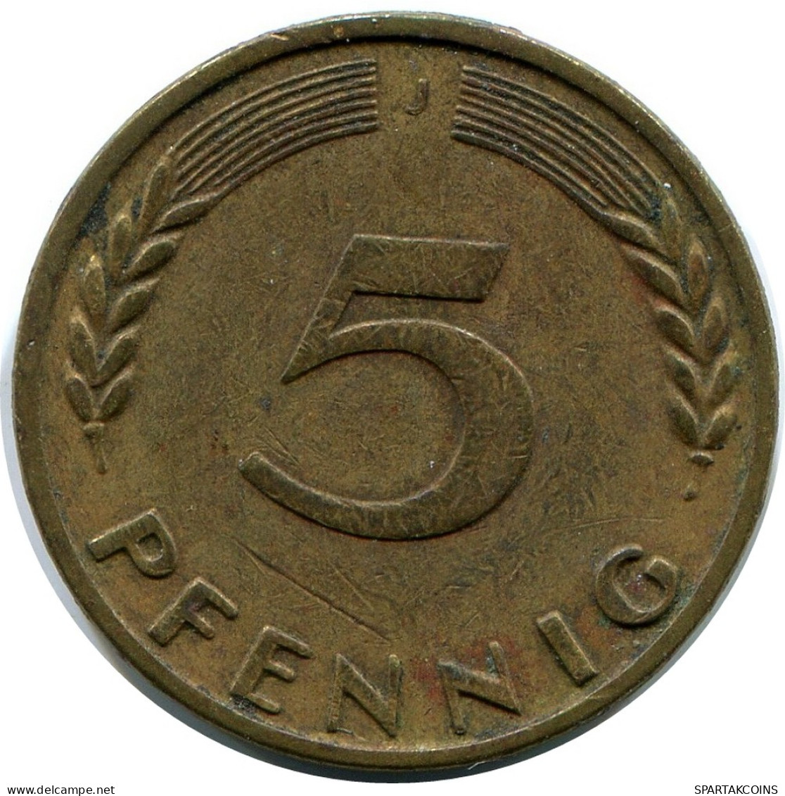 5 PFENNIG 1950 J WEST & UNIFIED GERMANY Coin #DB897.U - 5 Pfennig