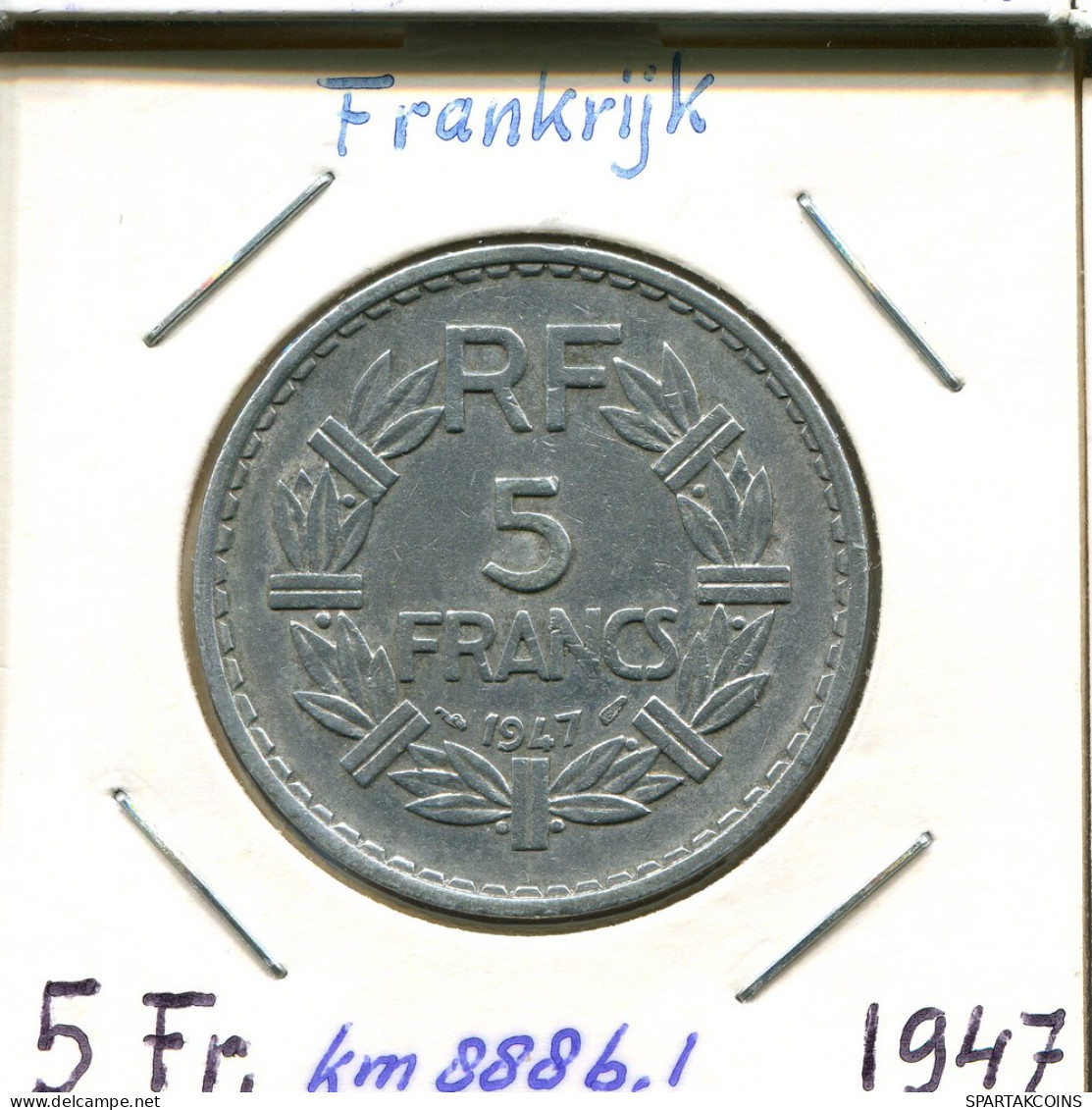 5 FRANCS 1947 FRANKREICH FRANCE Französisch Münze #AM369.D - 5 Francs