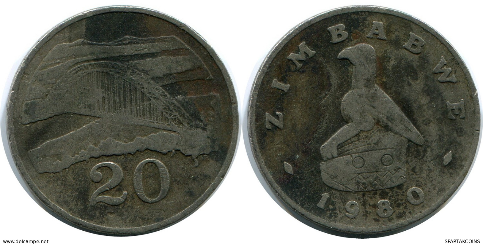 20 CENTS 1980 SIMBABWE ZIMBABWE Münze #AP969.D - Zimbabwe