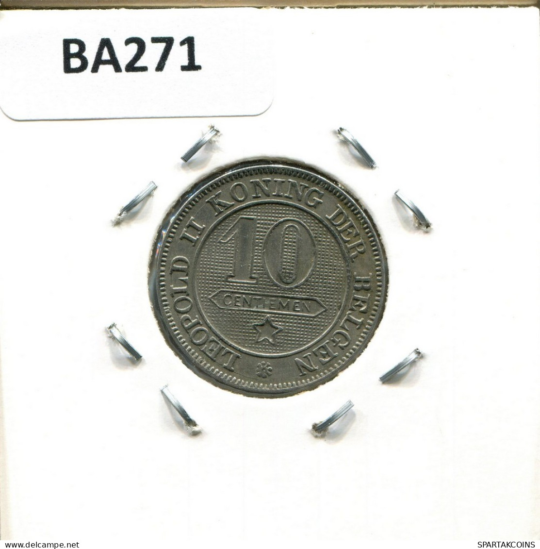 10 CENTIMES 1894 DUTCH Text BÉLGICA BELGIUM Moneda #BA271.E - 10 Cents