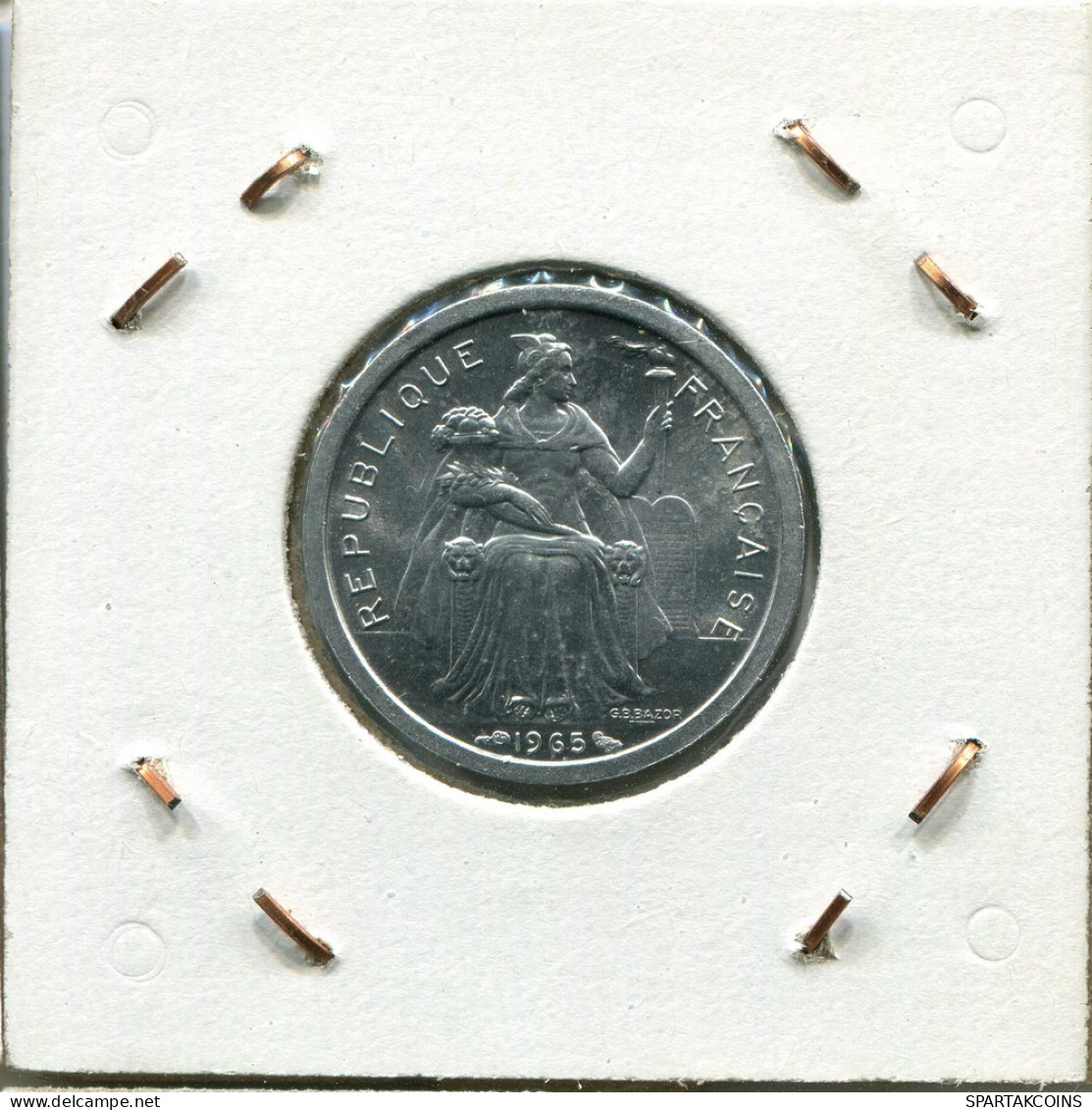 1 FRANC 1965 POLYNÉSIE Française FRENCH POLYNESIA Colonial Pièce #AM501.F - Polynésie Française