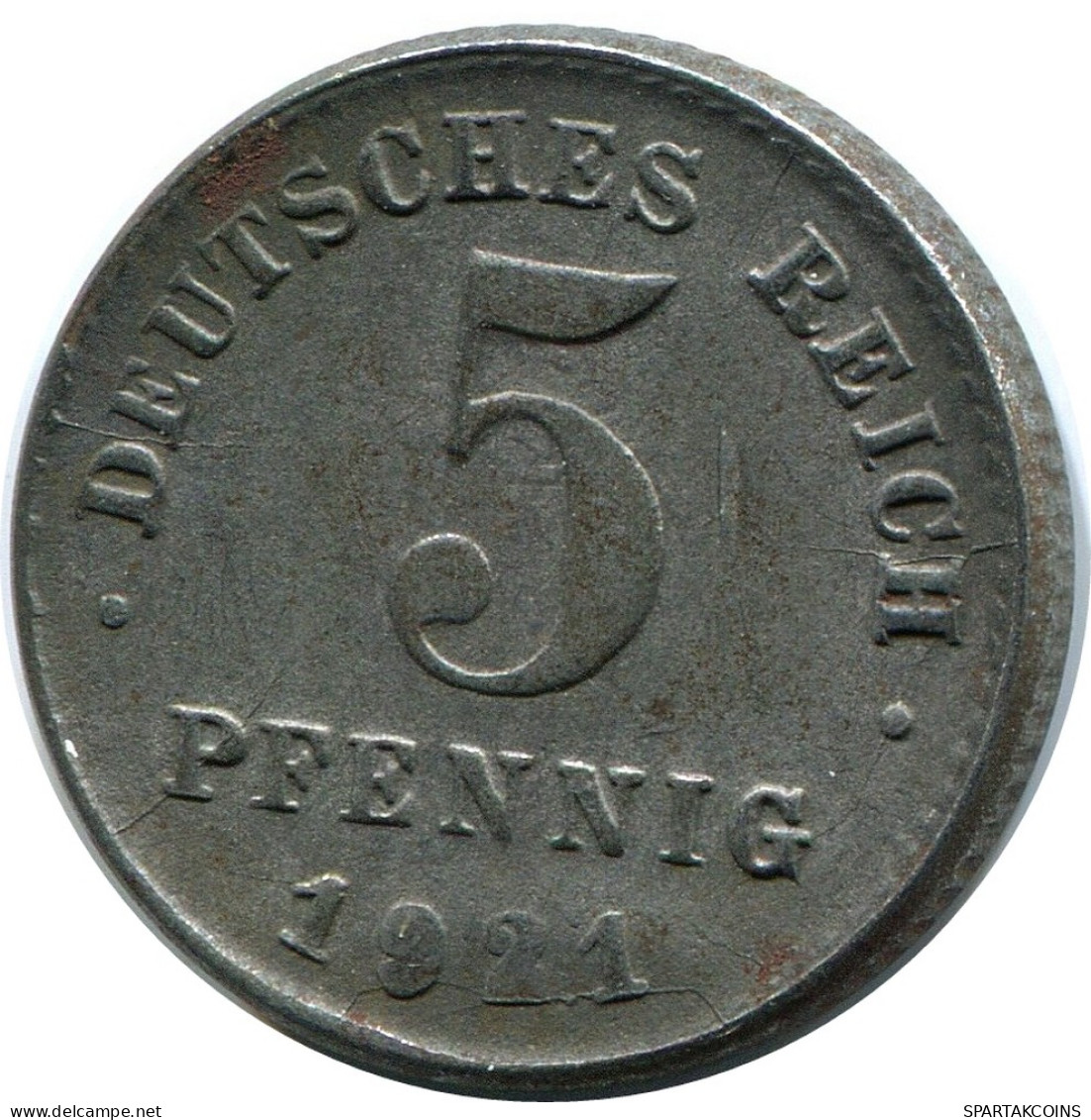 5 PFENNIG 1921 D ALEMANIA Moneda GERMANY #DB866.E - 5 Rentenpfennig & 5 Reichspfennig