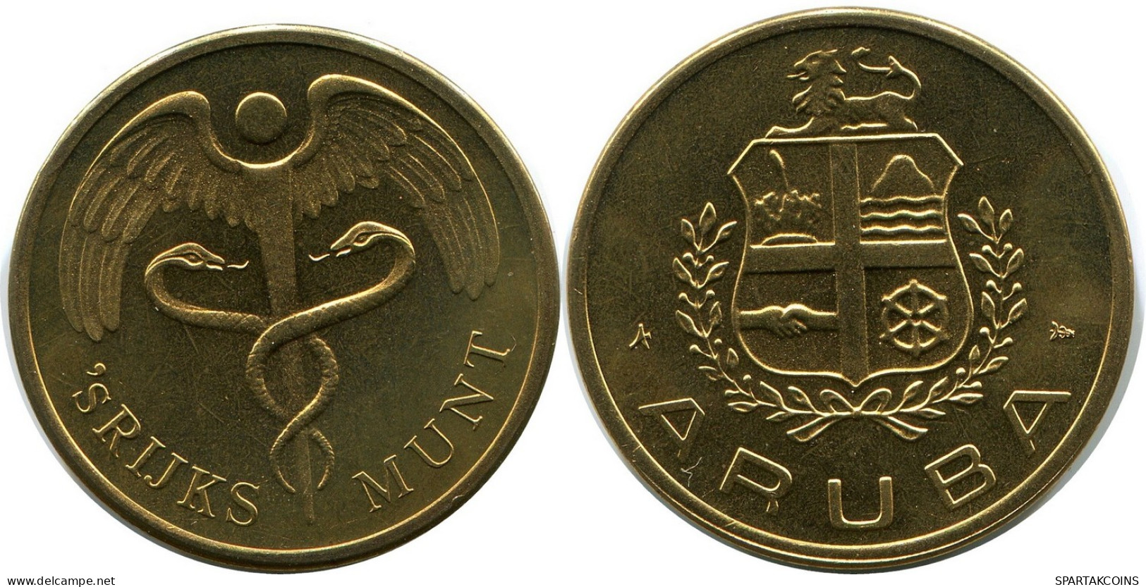 ARUBA ROYAL DUTCH MINT SET TOKEN NÉERLANDAIS NETHERLANDS MINT (From BU Mint Set) #AH041.F - Aruba