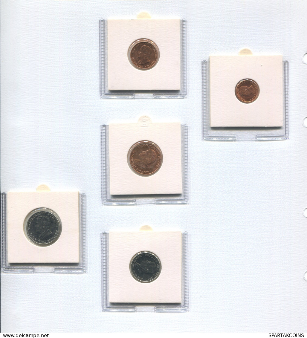 TURKMENISTAN 1993-2001 Coin SET 1. 5. 10. 20. 50 TENNE UNC #SET1186.5.U - Turkmenistan