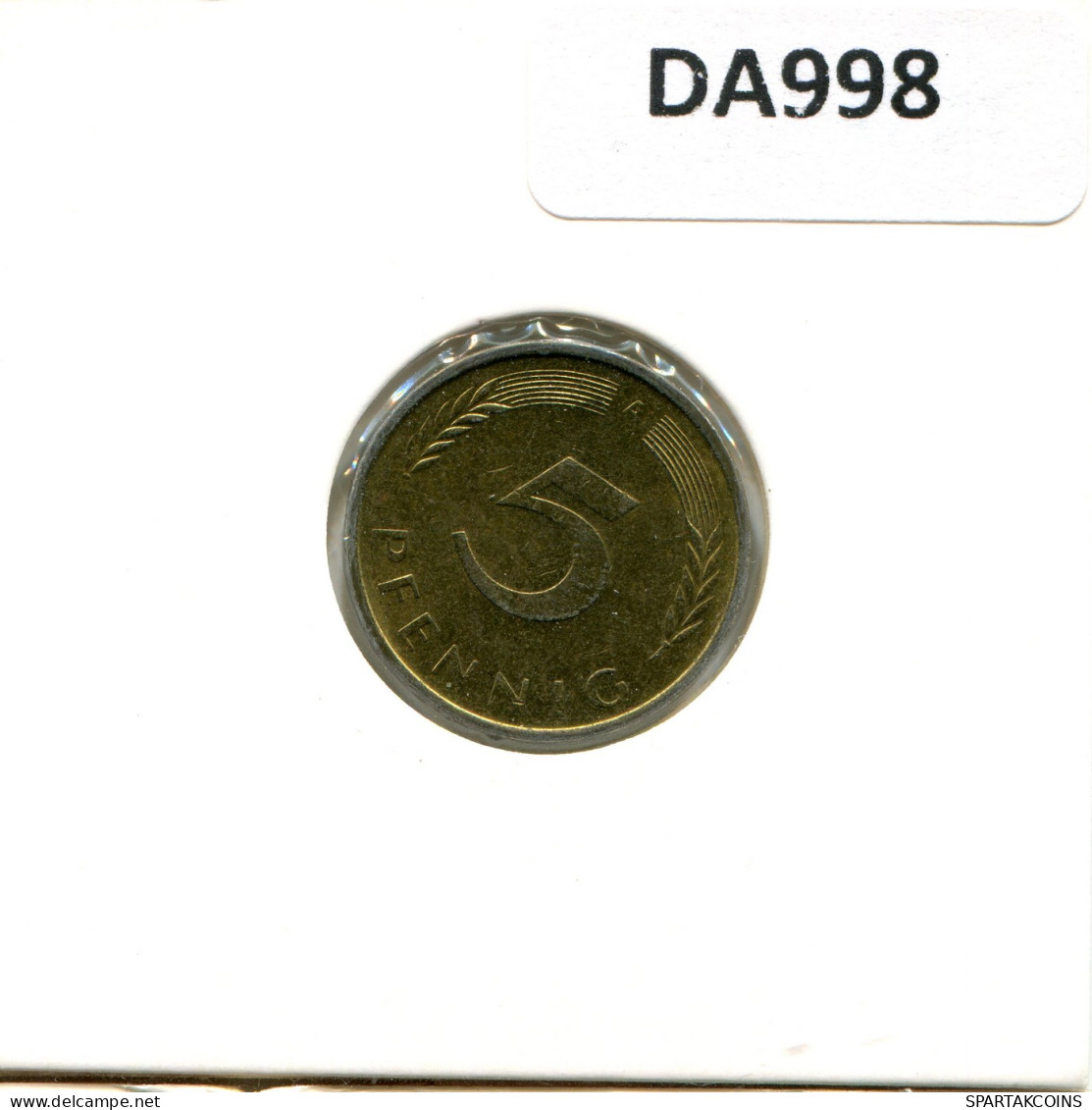 5 PFENNIG 1991 A BRD ALEMANIA Moneda GERMANY #DA998.E - 5 Pfennig
