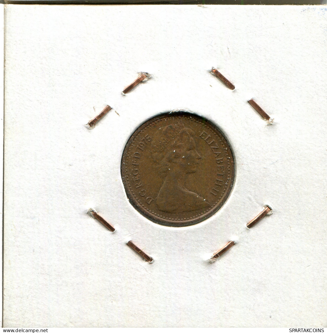 HALF PENNY 1975 UK GBAN BRETAÑA GREAT BRITAIN Moneda #AW168.E - 1/2 Penny & 1/2 New Penny
