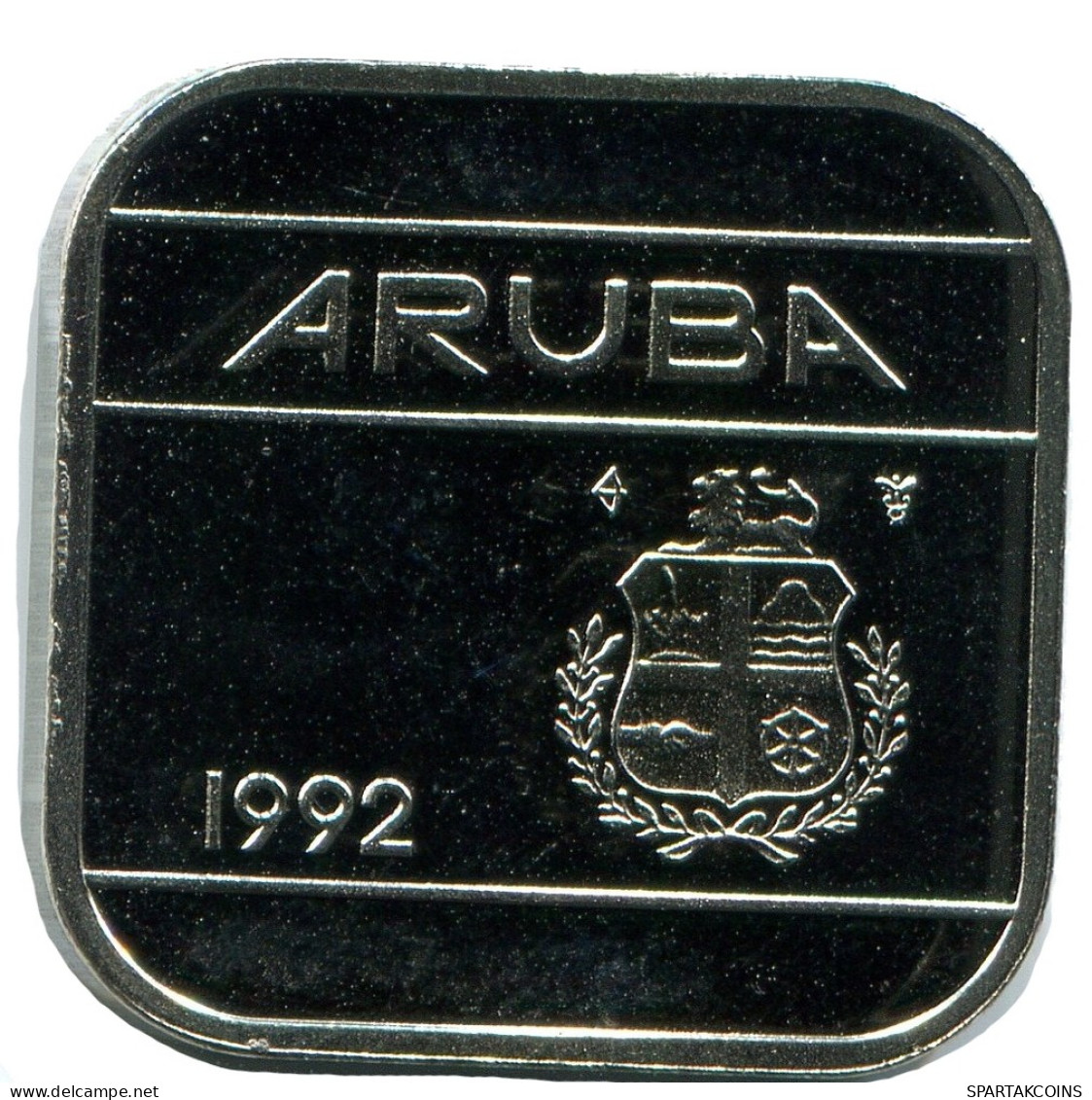 50 CENTS 1992 ARUBA Coin (From BU Mint Set) #AH058.U - Aruba