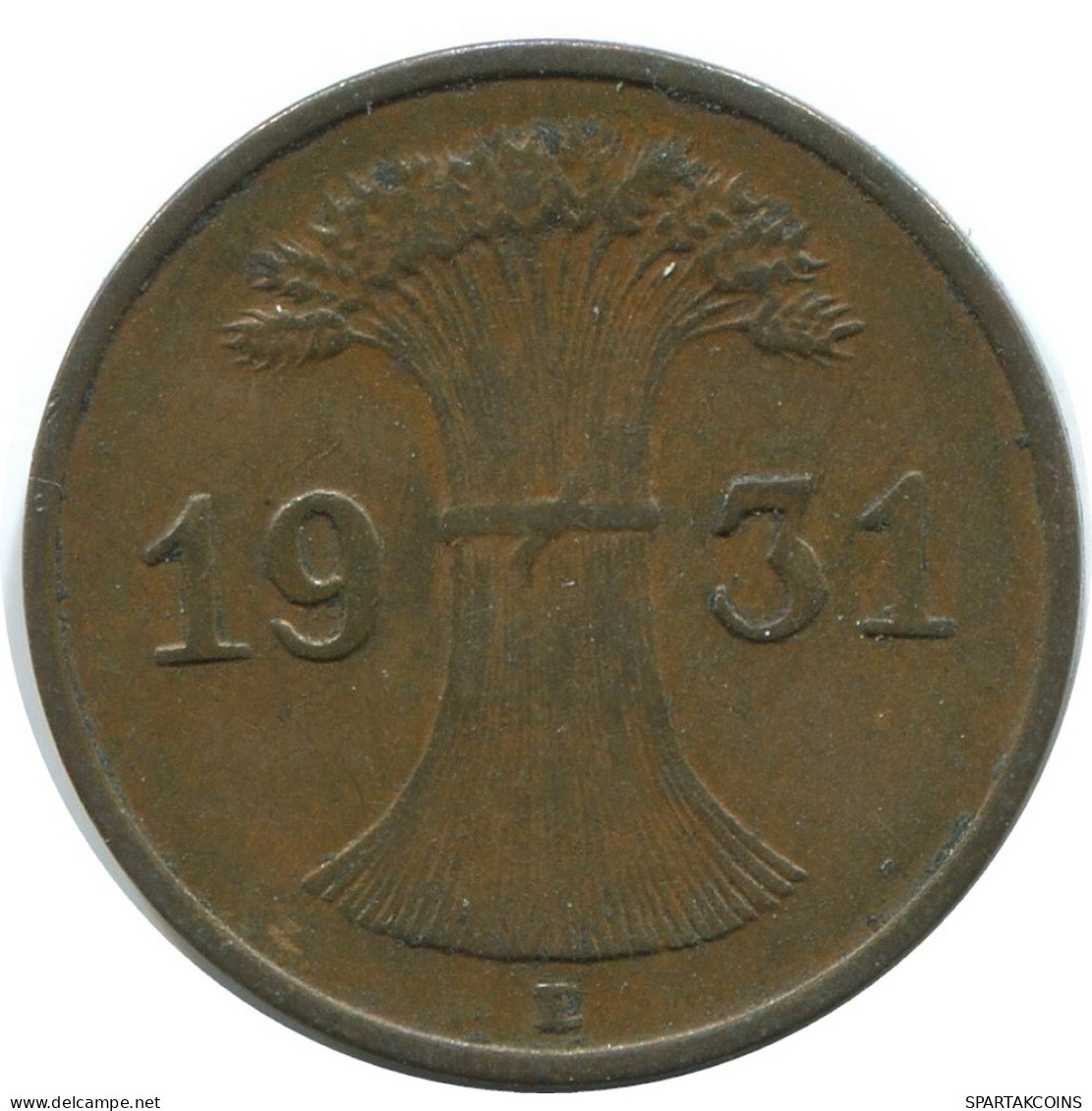 1 REICHSPFENNIG 1931 E DEUTSCHLAND Münze GERMANY #AE222.D - 1 Renten- & 1 Reichspfennig