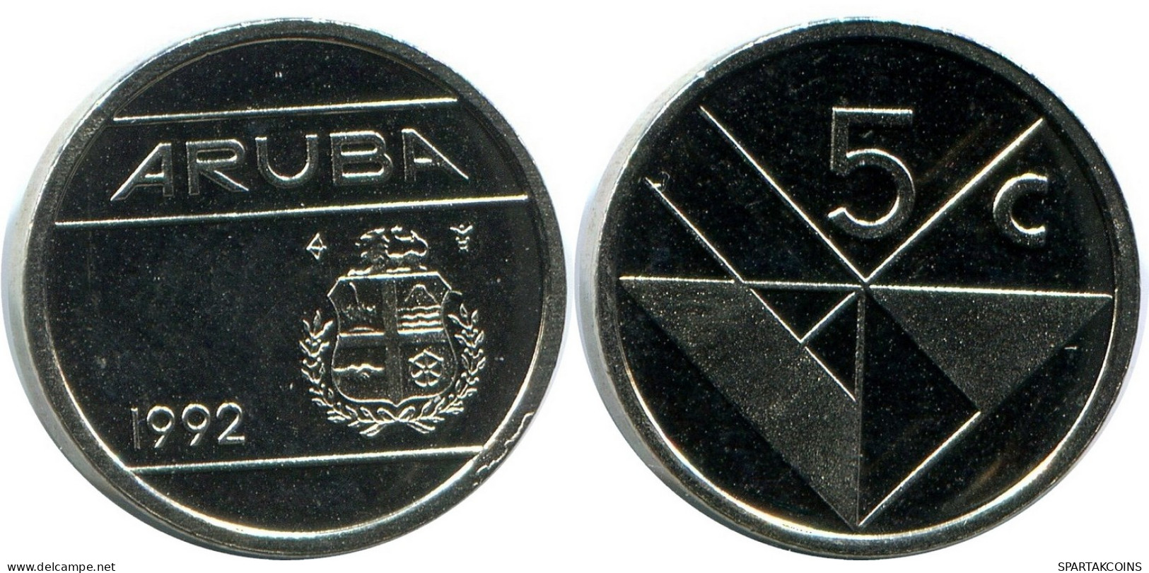 5 CENTS 1992 ARUBA Moneda (From BU Mint Set) #AH113.E - Aruba