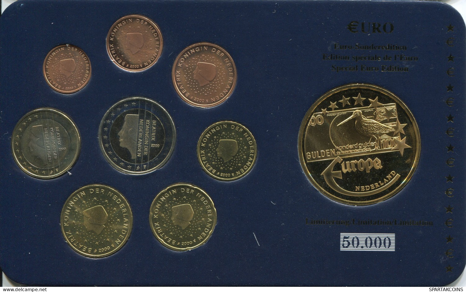 NEERLANDÉS NETHERLANDS 2000 EURO SET + MEDAL UNC #SET1234.16.E - [Sets Sin Usar &  Sets De Prueba